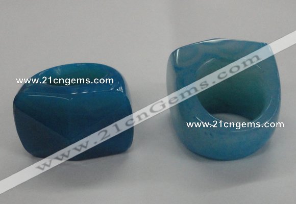 NGR43 20*30*35mm faceted freeform agate gemstone rings