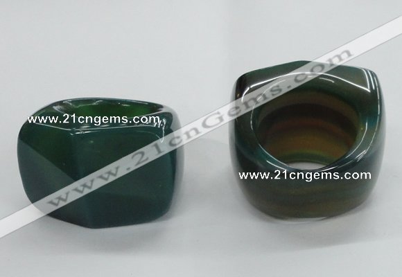 NGR44 20*30*35mm faceted freeform agate gemstone rings