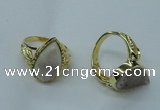 NGR68 12*16mm - 13*18mm freeform plated druzy agate rings