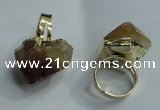 NGR80 15*20mm - 20*30mm faceted nuggets citrine gemstone rings