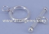 SSC06 5pcs 10mm donut 925 sterling silver toggle clasps