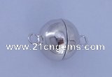 SSC105 2pcs 16mm round 925 sterling silver magnetic clasps