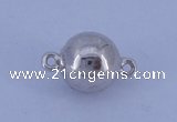 SSC107 5pcs 8mm round 925 sterling silver magnetic clasps