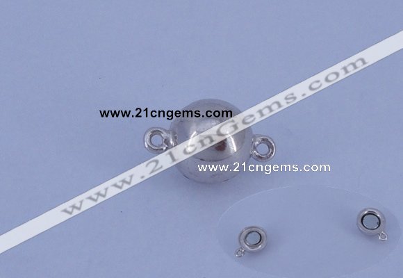 SSC107 5pcs 8mm round 925 sterling silver magnetic clasps