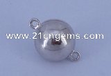 SSC108 5pcs 10mm round 925 sterling silver magnetic clasps