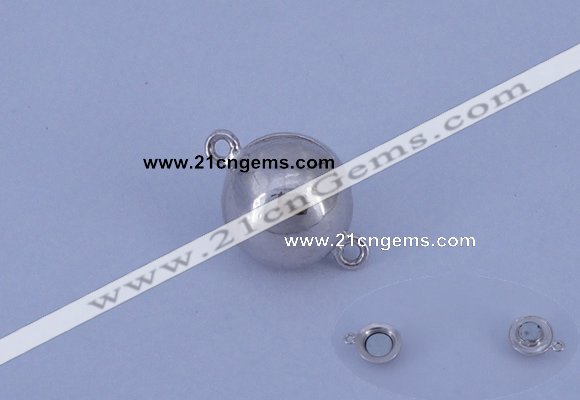 SSC108 5pcs 10mm round 925 sterling silver magnetic clasps