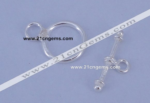 SSC11 5pcs 12mm donut 925 sterling silver toggle clasps