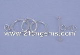 SSC15 5pcs 12mm - 14mm donut 925 sterling silver toggle clasps