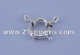 SSC204 5pcs 15mm 925 sterling silver spring rings clasps