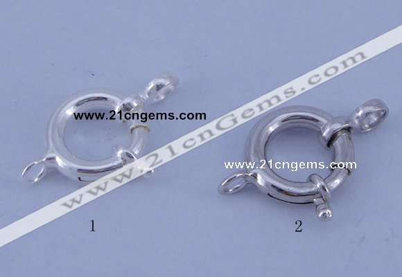 SSC206 5pcs 12mm 925 sterling silver spring rings clasps