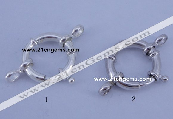 SSC209 5pcs 20mm 925 sterling silver spring rings clasps