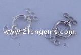 SSC211 5pcs three-strand 13.5mm 925 sterling silver spring rings clasps