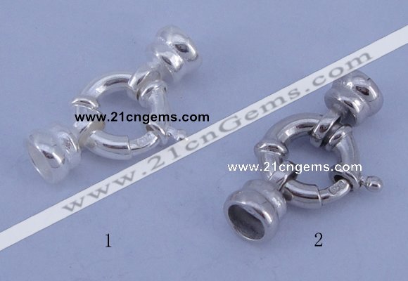 SSC213 5pcs 12mm sterling silver spring rings clasps