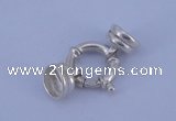 SSC215 5pcs 14.5mm sterling silver spring rings clasps