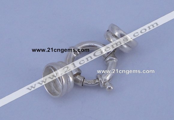 SSC215 5pcs 14.5mm sterling silver spring rings clasps