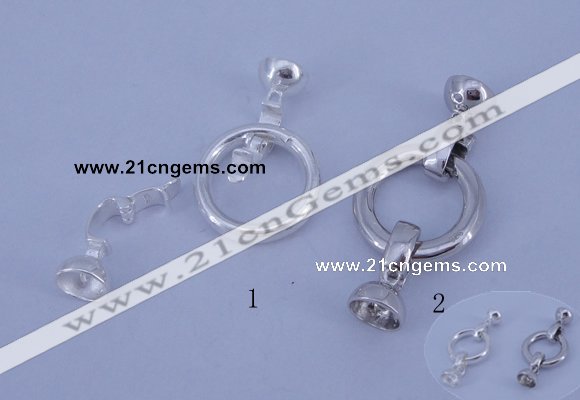 SSC216 5pcs 18mm sterling silver spring rings clasps