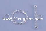 SSC23 5pcs 11mm donut 925 sterling silver toggle clasps