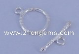 SSC25 5pcs 12mm donut 925 sterling silver toggle clasps