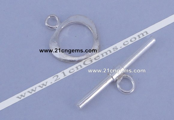 SSC26 5pcs 10*13mm heart 925 sterling silver toggle clasps