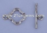 SSC32 5pcs 11*15mm diamond 925 sterling silver toggle clasps